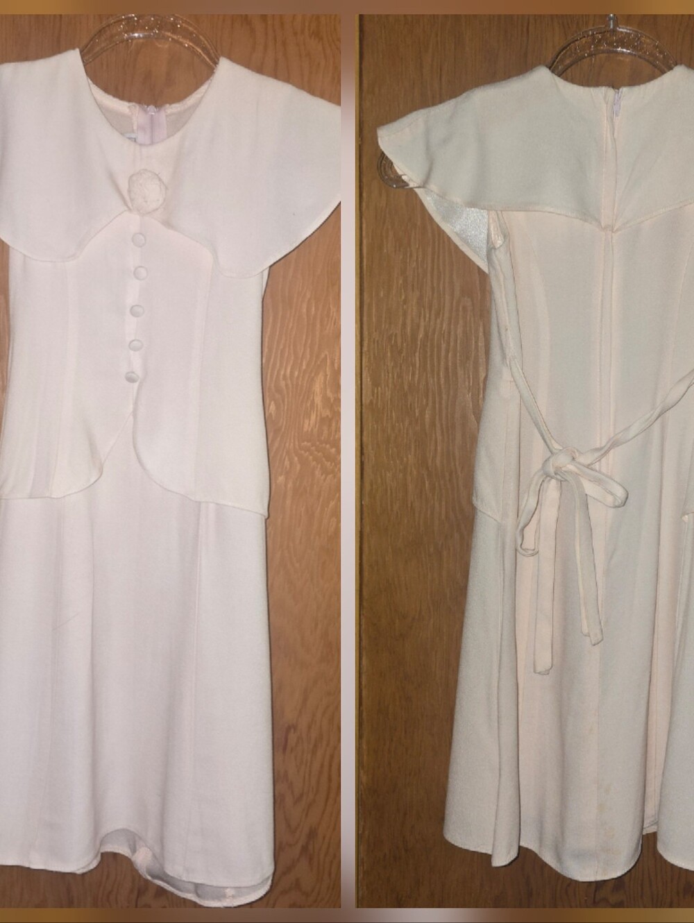 Vintage Jessica Mc Clintock 100% silk little girls light pink 4T bridal dress